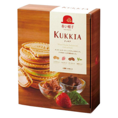 AKAI BOHSHI 紅帽子 法蘭酥禮盒 20枚 , 綜合4色法蘭酥, 156g, 1盒, 牛奶可可風味 x 5 + 黑可可風味 x 5 + 抹茶可可風味 x 5 + 草莓可可風味 x 5