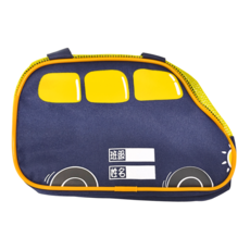 小汽車造型尼龍布餐袋 雙面印刷, 深藍色, 1個