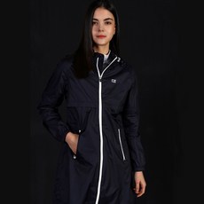 CUTTER&BUCK 女款Signature高爾夫雨衣+收納袋, 海軍藍