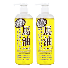 Loshi 樂絲 保水潤澤馬油身體乳液 485ml 大容量壓頭設計 滋潤乾燥粗糙肌膚, 2瓶