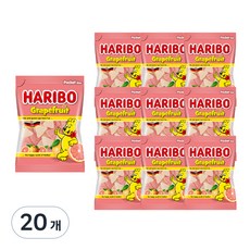 HARIBO 哈瑞寶 軟糖 葡萄柚口味, 100g, 20包