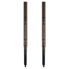HOLIKA HOLIKA 24小時持久雙頭眉筆 1g, 02 深棕色, 2支