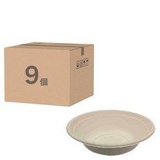 點秋香 植纖食器碗 500ml｜天然環保餐碗 家庭聚餐適用, 9個, 1組