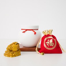 inbloom 招財三腳蟾蜍 + 玄關鹽罐迷你甕組合, 1套