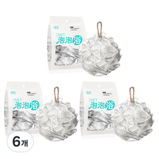 블럭마트 욕실 대형 사워볼 50g, 그레이, 6개, 1개입