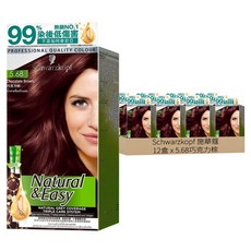 Schwarzkopf 施華蔻 怡然植萃染髮霜, 12盒, 5.68巧克力棕