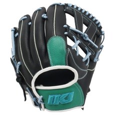 IKJ 兒童用全方位手套 右投用 FC J-A 25, BLACK + GREEN + LBLUE, 1個