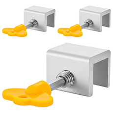 小麥購物 窗戶單孔安全鎖 Y202 銀色, 3個