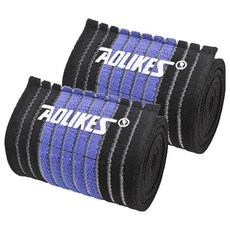 AOLIKES 奧力克斯 護肘加壓帶, 藍黑, 2入