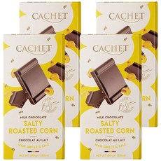 CACHET 凱薩鹽烤玉米夾心牛奶巧克力, 4片, 100g