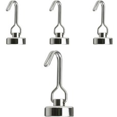 미카엘 마그네틱 금속 후크 20mm, 실버, 4개