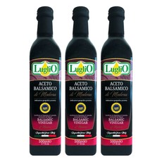 LugliO 4星級巴薩米克葡萄醋 500ml 義大利 Modena產區 傳統工藝釀造 口感醇厚 酸甜平衡, 3瓶