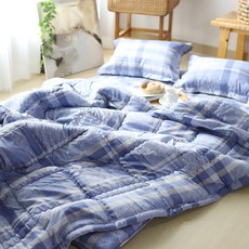 格紋絎縫四季寢具組