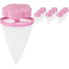 NARWELL 花朵洗衣機棉絮過濾網, 粉紅色, 10個