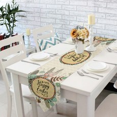 HANEE 桌旗, 快樂兔子, 2人用(130 x 30 cm)