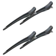 MUJI 無印良品 台灣公司貨 鶴嘴夾 大, 4支, 灰色