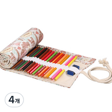 Allode 帆布捲簾式色鉛筆袋 72色 82 x 20 cm, 11 粉紅鐵塔, 4個