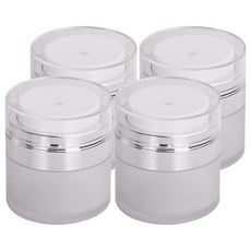 부드러운 진공 펌핑 크림 공병 15ml, 4개, 화이트