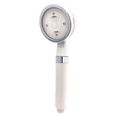 Water More 水摩爾 七彩 水力發電LED衛浴 蓮蓬頭 ABS塑膠材質 尺寸: 24.5cm x 3.5cm x 7.5cm, 白色, 1個