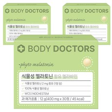 바디닥터스 식물성 멜라토닌 함유 멜라바인, 30정, 3개
