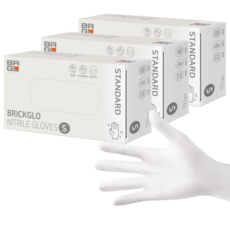 브릭글로 스탠다드 니트릴장갑 100p, 화이트, 소(S), 3개