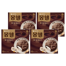 LOTTE 樂天 Moncher 奶油夾心巧克力派 可可口味 (12個), 408g, 4盒
