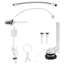 DOOJIN 靜音馬桶零件 側邊下壓式 + 組裝工具組, 銀色