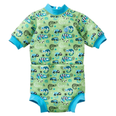 Splash About 防寒連身版尿布褲 游泳用男女通用 國王變色龍 UPF50+防曬, M(6~11kg), 1件