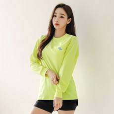 TUBE TREE 女用防磨上衣 B7203, 螢光綠