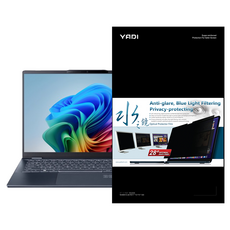 YADI 亞第 獨特磁吸水之鏡防窺片 Acer Swift 14 AI SF14 51 5174 專用 PF4PPC-W140, 1片, 黑色