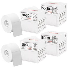 님봇 라벨프린터 전용 B시리즈 라벨지 50 x 30 mm, 230개, 4개