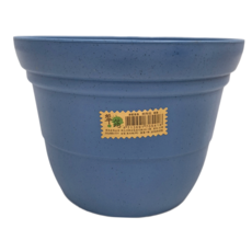 翠筠 素陶花盆/盆栽 24cm 2個, 1組, 藍色