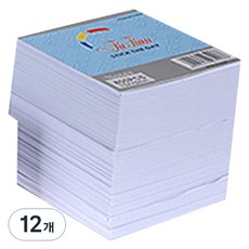 블루마토 백색 메모 패드 B5 3908 + 랩핑포장, 백색 무지, 12개