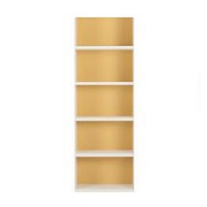 리바트 프레일 600 일반형 책장 방문설치, 화이트(바디) + 머스타드(뒷판), 5단