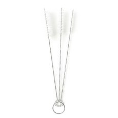 日本 echo 細口刷 3支, 1組, 銀色手柄 + 白色刷毛