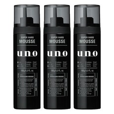 uno 強硬作風定型慕斯, 180g, 3瓶