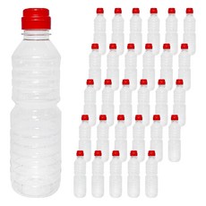 대경 HS R 원형 공병 500ml + 뚜껑 적색 세트, 60세트
