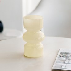 에버하우스 엔틱 퓨어 하모니 유리 화병, 웨이브 아이보리