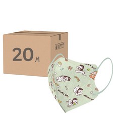 COMFIZ 康菲 兒童3D醫療口罩 狗與鹿聯名 大童 L 7~12歲, 20片, 狗與鹿散步出遊篇, 1盒