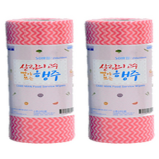 家事高手 可水洗抹布 捲筒型 粉紅色, 50個, 2個