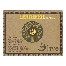 LORBEER 洛貝爾 敘利亞洛貝爾阿勒坡窖藏手工淨膚洗髮古皂 100%純橄欖油, 180g, 1個