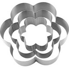 易家烘焙梅花慕斯圈3件套, 1套