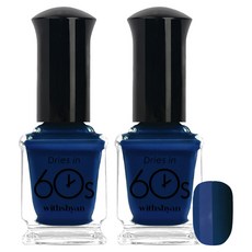 withshyan 60秒指甲油, M158暮色海軍藍, 9ml, 2個