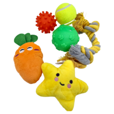 MK 熱血玩具 滾球包 Set 6顆 中小型犬 寵物玩具套裝, 多色, 1包