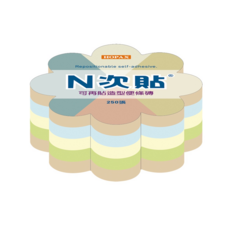 N次貼 可再貼造型便條磚 250張 好黏易撕不留痕, 多色, 1組