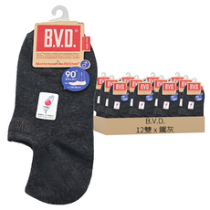 B.V.D. 男款超低襪口隱形襪