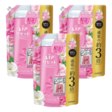 Lenor 蘭諾 日本原裝進口 衣物柔軟劑超特大補充包 玫瑰花香, 1.42L, 3包