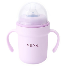 VIIDA Soufflé 鴨嘴型抗菌不鏽鋼學習杯, 薰衣草紫, 330ml, 1個
