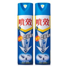 噴效 油性噴霧殺蟲劑, 600ml, 2瓶