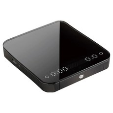 zeroHero 靈智玻璃金屬流速咖啡電子秤 黑色 LED點陣大螢幕顯示 精準計時 多種模式, 1個